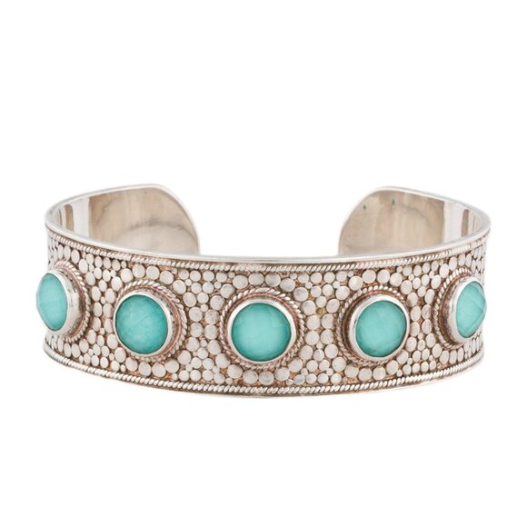 ANNA BECK STERLING SILVER 925 QUARTZ CUFF BRACELET